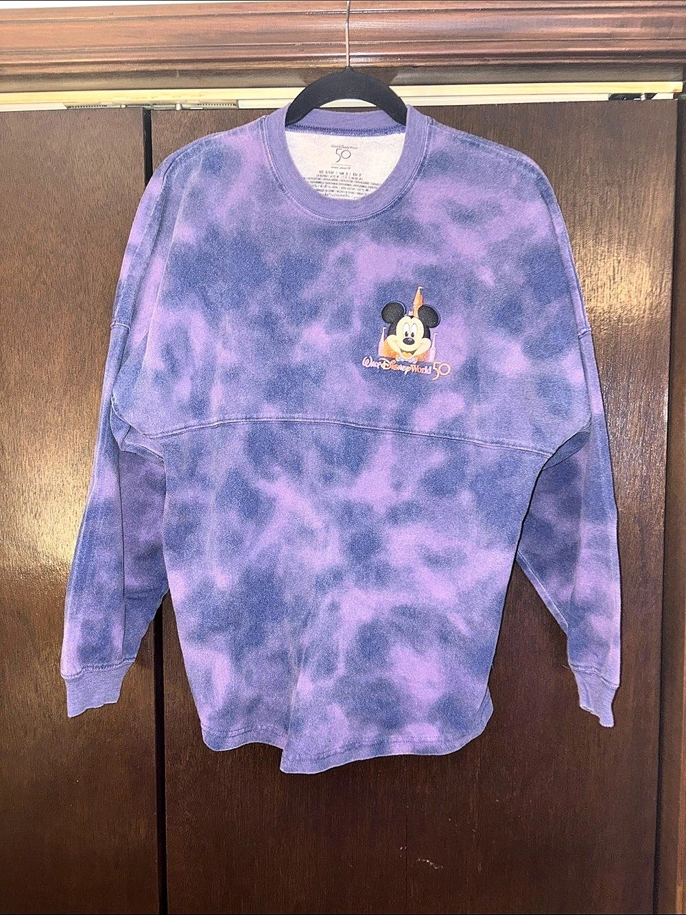 Disney Walt Disney World 50th Anniversary Purple Tie-Dye Spirit Jersey Women’s S